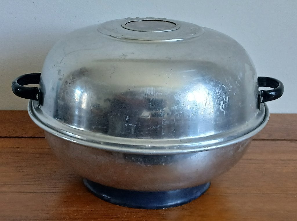 Vintage aluminium wonderpan, merk ALHO, jaren 50., Zilver, Ophalen of Verzenden, Metaal, Overige merken