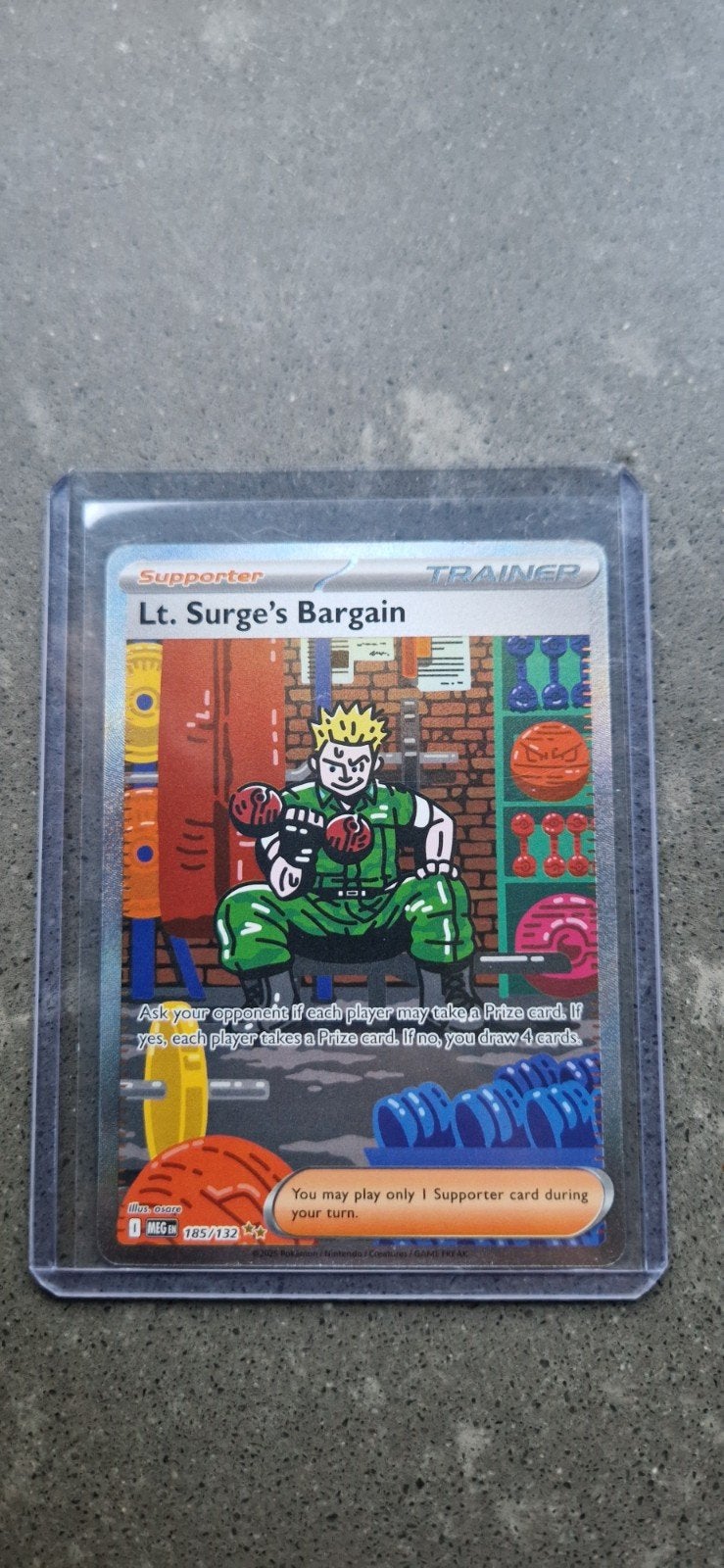 Lt. Surge's Bargain Trainer Kaart Pokémon TCG 185/132, Ophalen of Verzenden, Zo goed als nieuw, Losse kaart