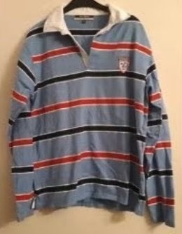 Als NIEUW Golf polo Trui TIM MOORE Blauw Strepen XL, Ophalen of Verzenden, Zo goed als nieuw, Maat 56/58 (XL), Blauw