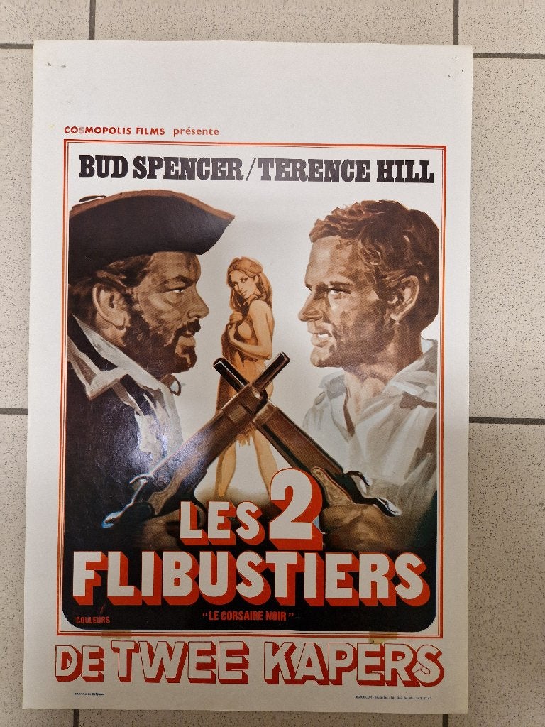 filmaffiche Terence Hill Blackie The Pirate 1971 filmposter, Rechthoekig Staand, Ophalen of Verzenden, Zo goed als nieuw, A1 t/m A3