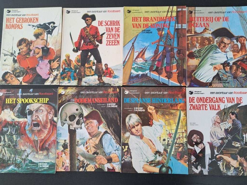 Complete serie Roodbaard met extra's, Complete serie of reeks, Ophalen of Verzenden, Gelezen, Jean-Michel Charlier