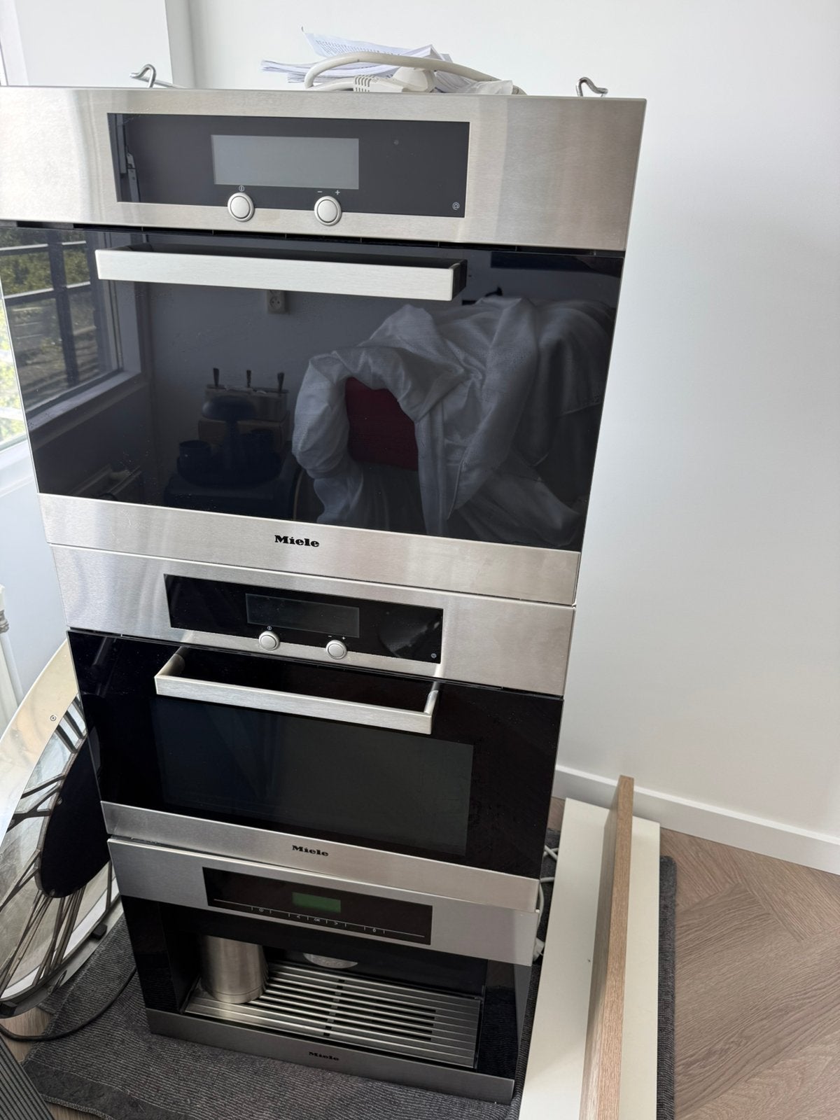 Set miele oven/stoomoven/kofiemachine, Ophalen, Zo goed als nieuw