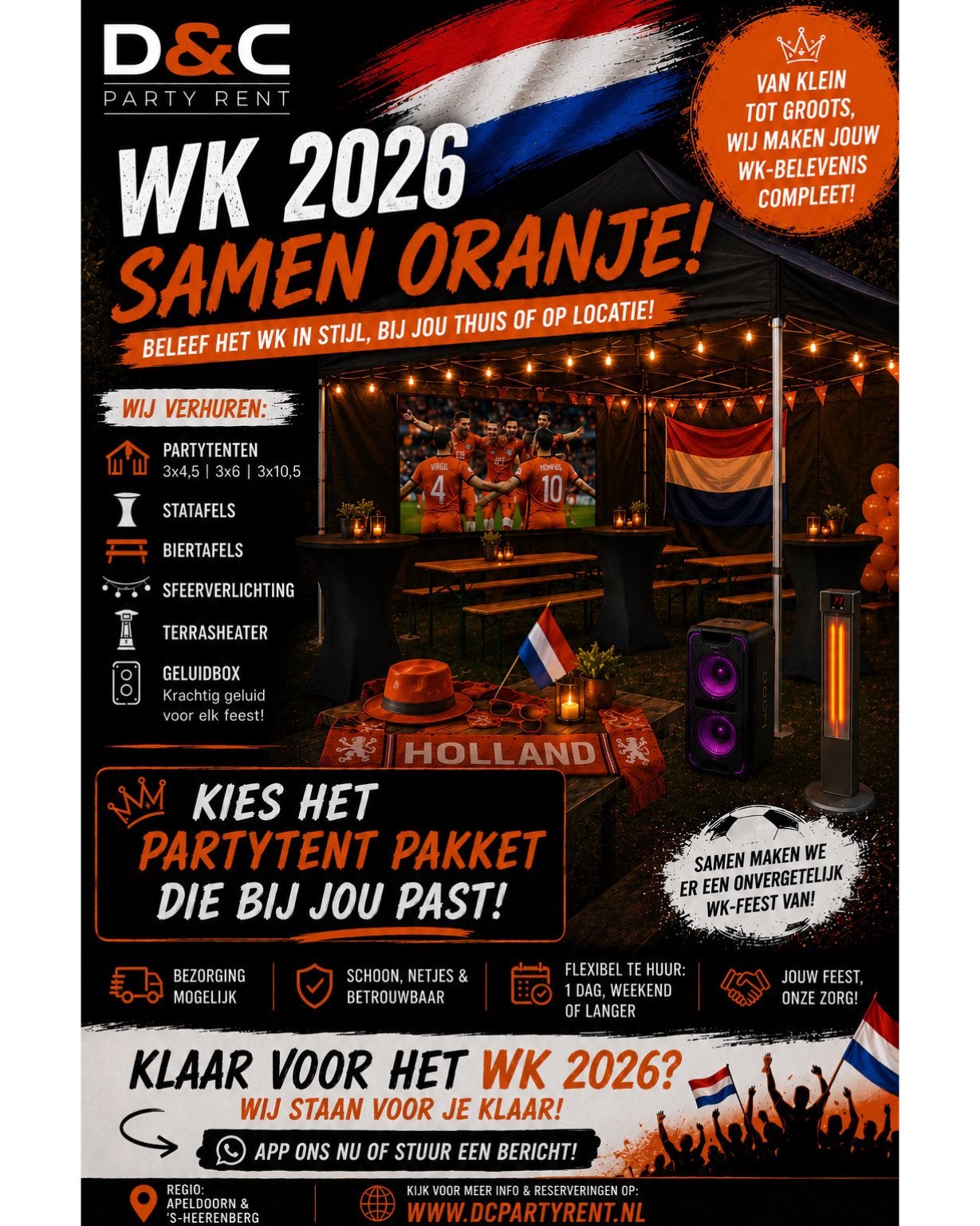 Partytent pakketen te huur, Ophalen