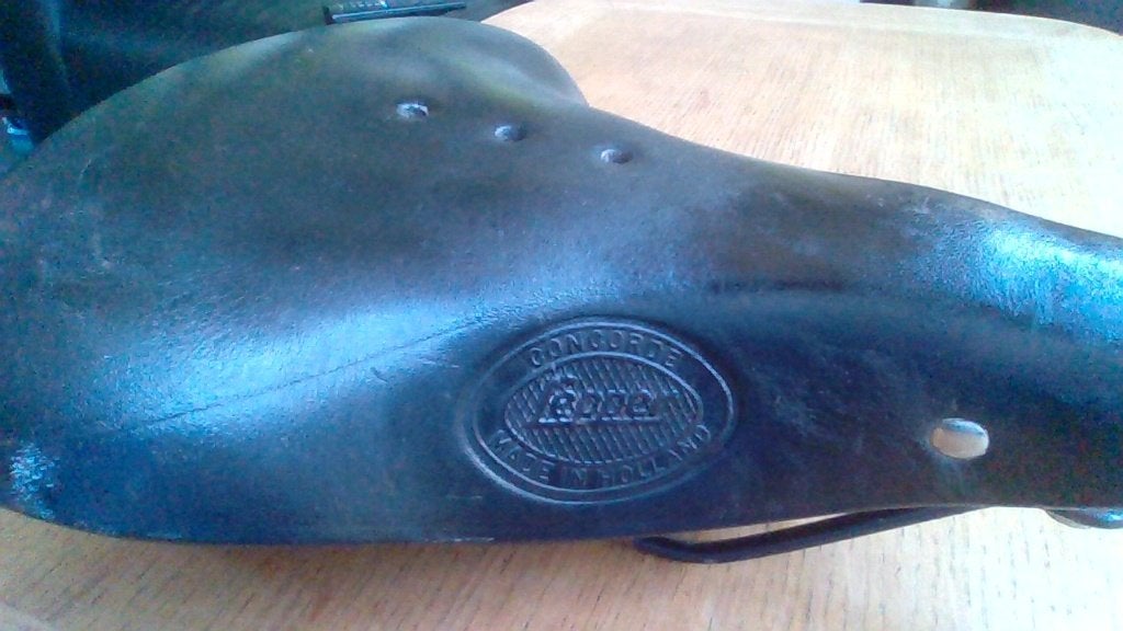 Concorde Lepper Zadel, Oldtimerfiets, Gebruikt, Leer, Lepper