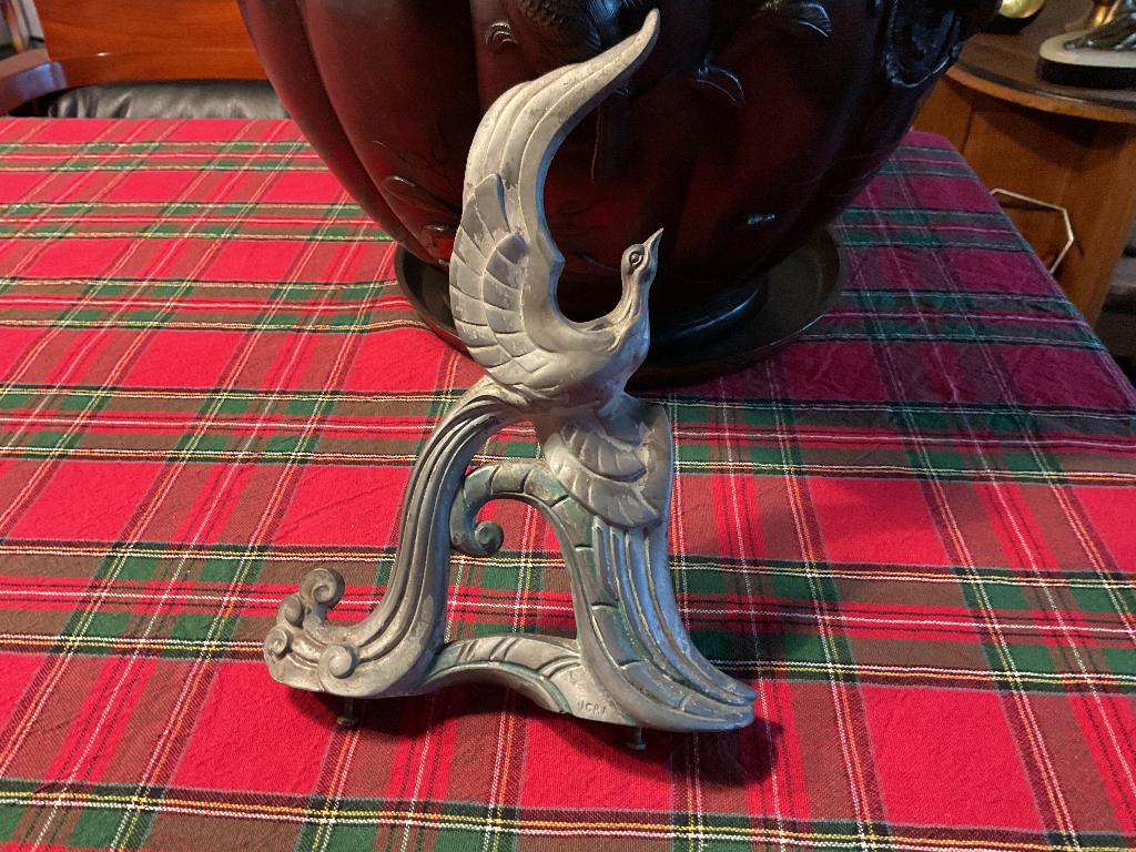 metalen ornament van een kraanvogel, Ophalen of Verzenden