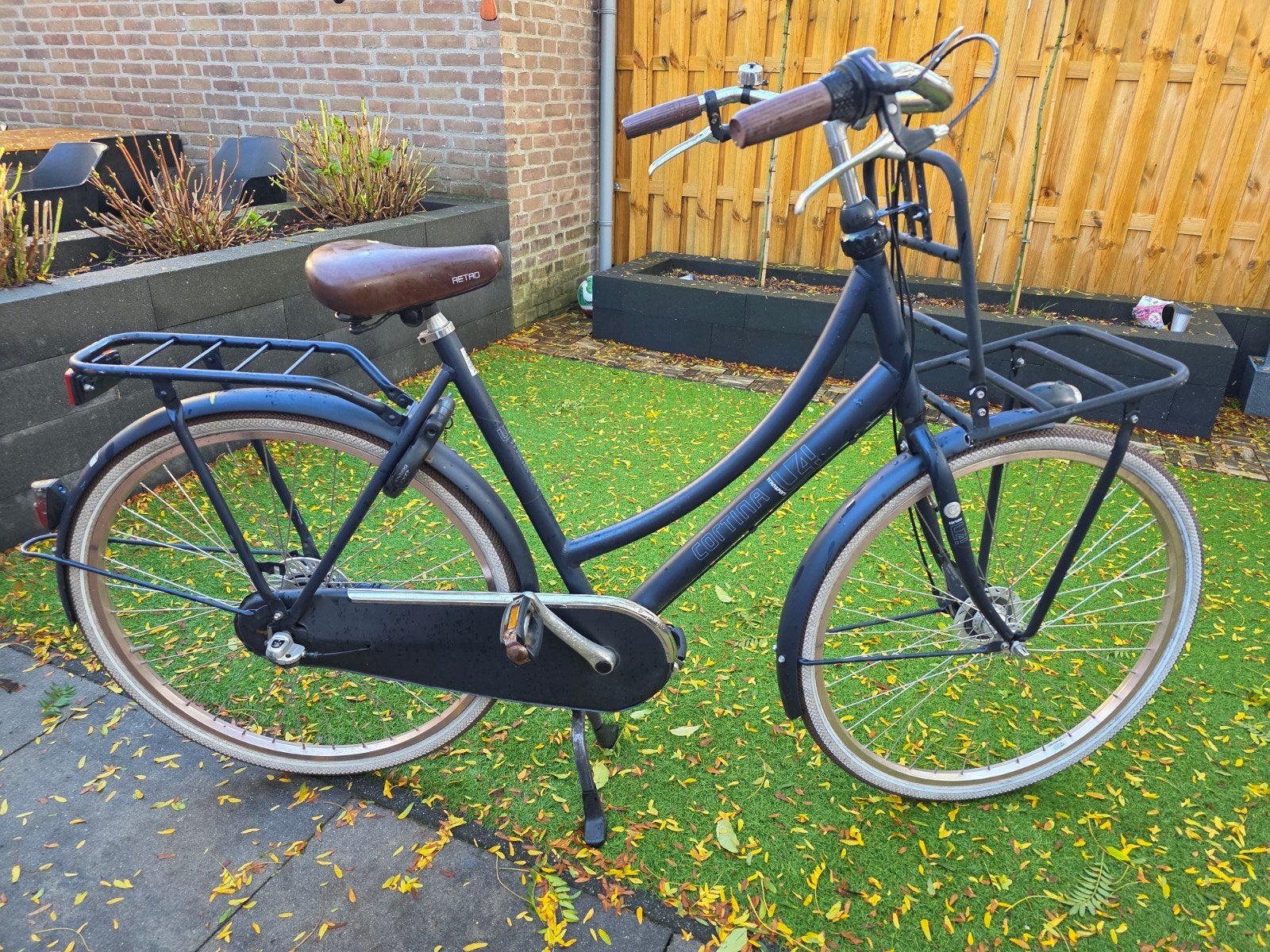 Cortina U4 Transportfiets 28 inch, Gebruikt, Versnellingen, 56 cm of meer, Trommelrem