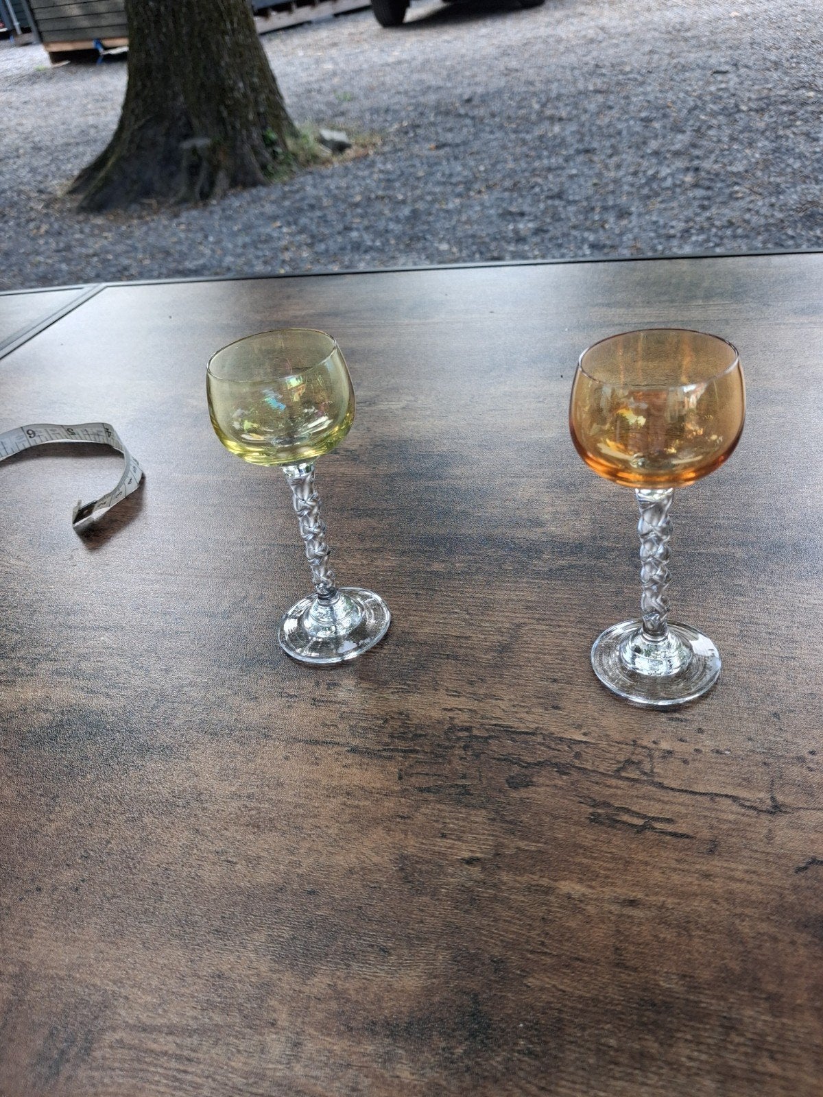 2 kleine glaasjes, Ophalen of Verzenden, Zo goed als nieuw, Borrel- of Shotglas