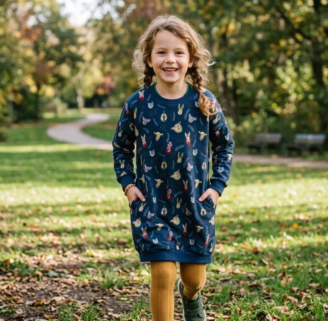 Room Seven sweatdress met dierenprint, maat 122, Meisje, Room Seven, Ophalen of Verzenden, Zo goed als nieuw