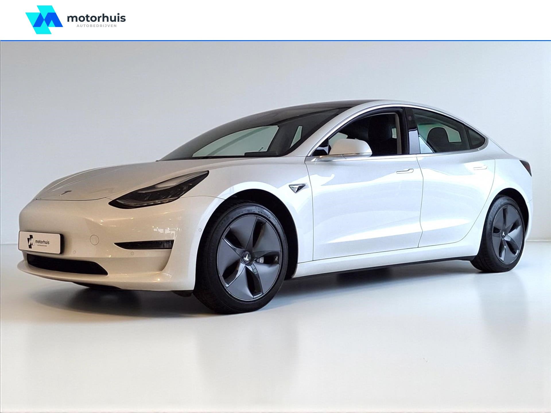 Tesla Model 3 Long Range AWD 75 kWh, Auto's, Automaat, Zwart, Adaptive Cruise Control, Wit