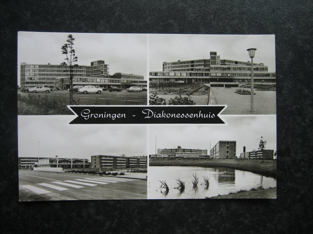 GRONINGEN  Diakonessenhuis 4 luiks 1965, Ophalen of Verzenden, 1960 tot 1980, Groningen