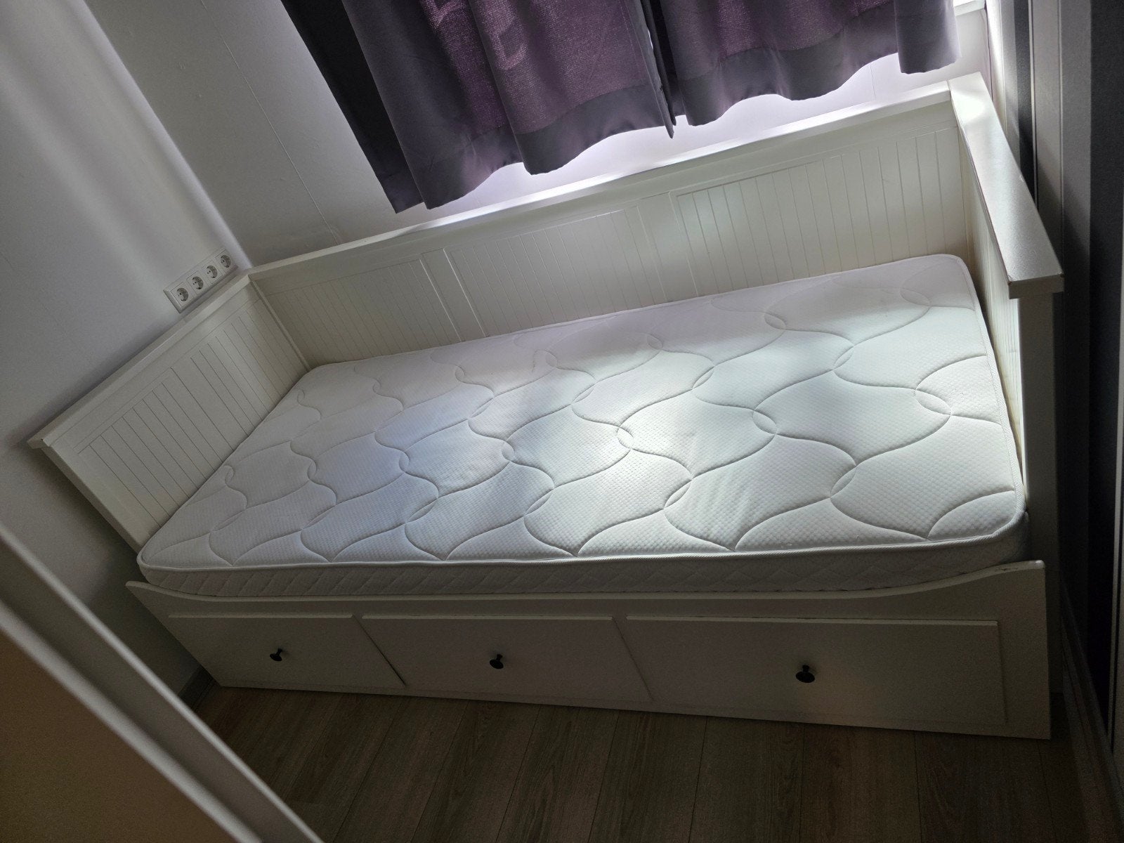 Ikea Hemnes bed, Ophalen, Gebruikt, Eenpersoons, Wit
