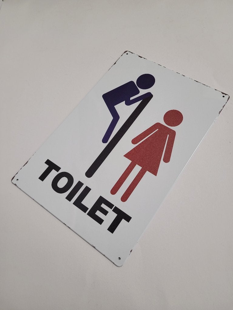 Toilet man vrouw reclamebord van metaal wandbord decoratie, Huis en Inrichting, Woonaccessoires | Wanddecoraties, Info@deconoord.nl