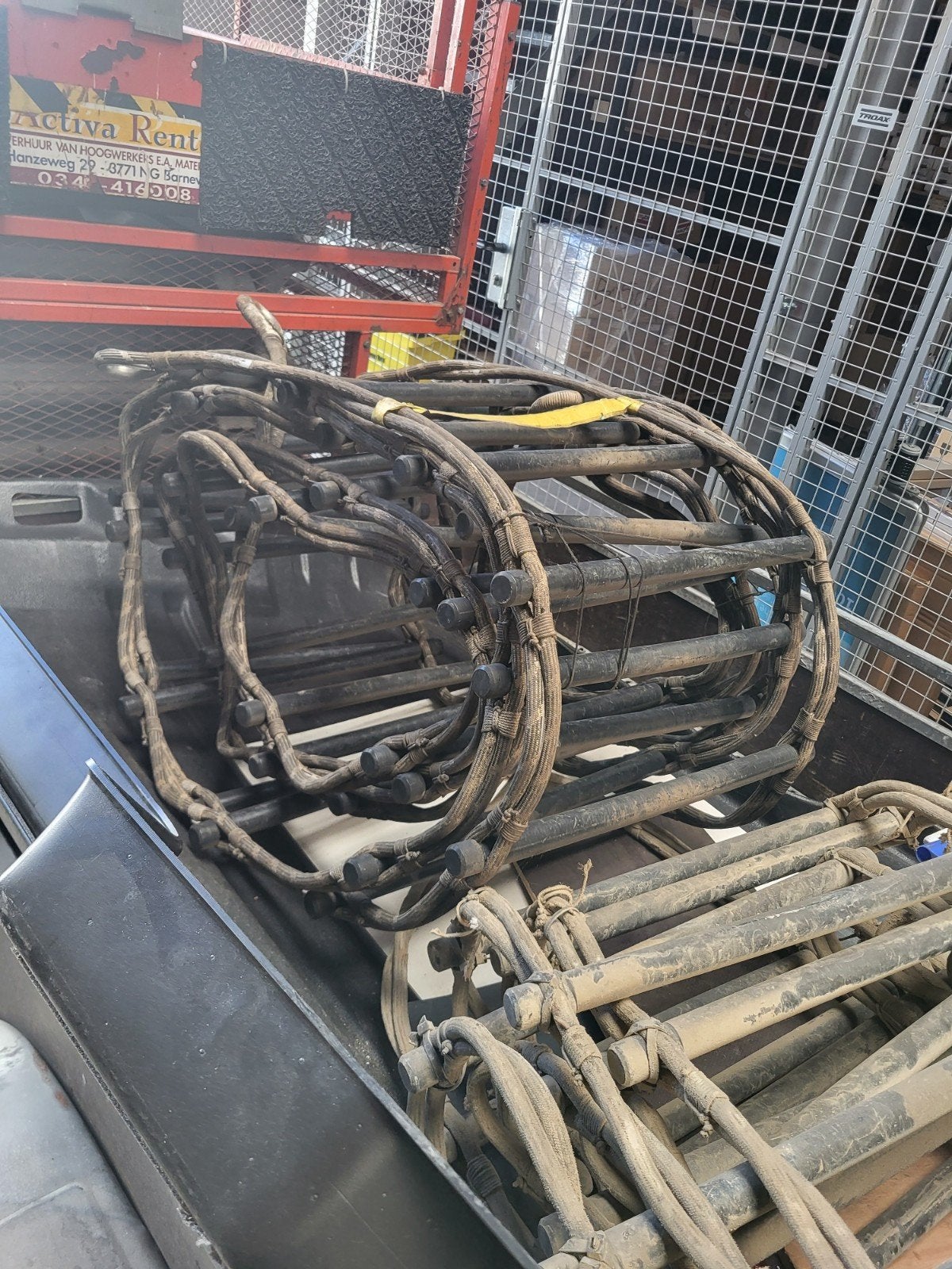 klimladder touw 3x stormbaan 15mtr lengte breed 65 cm, Ophalen, Gebruikt