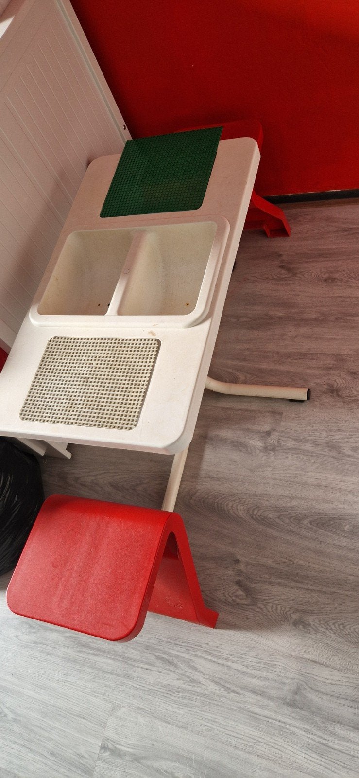 Vintage lego speeltafel met bankjes en opbergruimte, Ophalen of Verzenden, Gebruikt, Overige typen