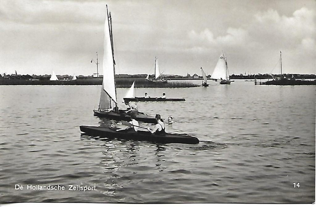 Sport- -Zeilen en roeien., Ophalen of Verzenden, 1920 tot 1940, Ongelopen, Sport en Spel