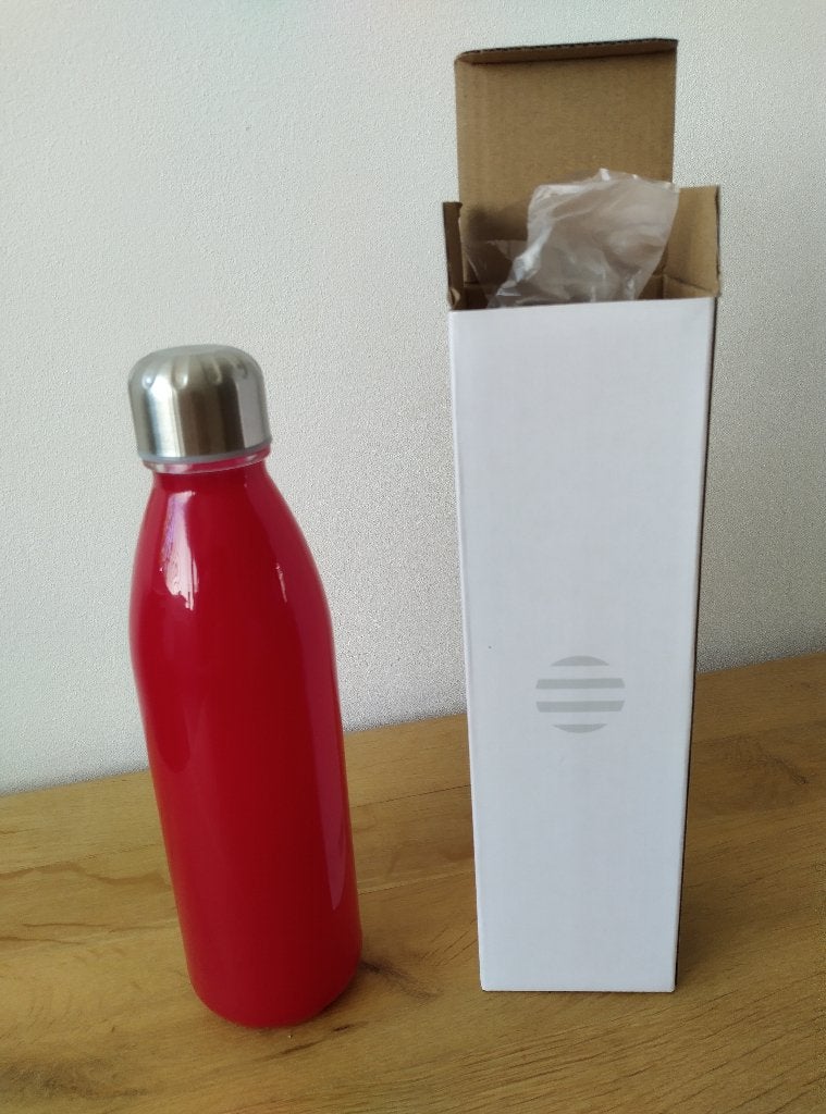 Nieuwe glazen drinkfles, Ophalen, Nieuw, Glas, Rood