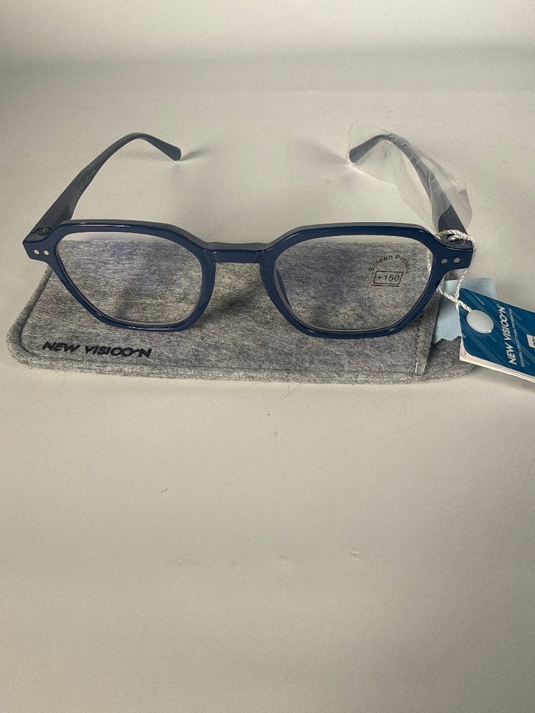 New Vision Screen Protect Reading Glasses – Blue – +1.50, Overige merken, Verzenden, Zwart, Nieuw