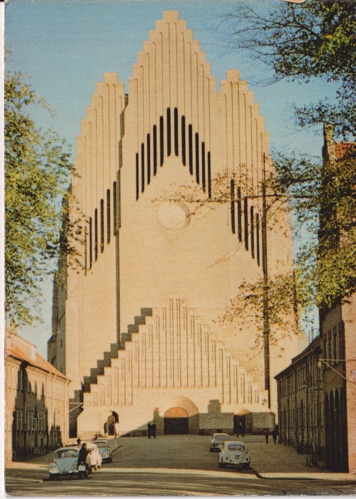 Denemarken, Kopenhagen met auto's, Volkswagen Kever, Ophalen of Verzenden, 1960 tot 1980, Ongelopen, Overig Europa