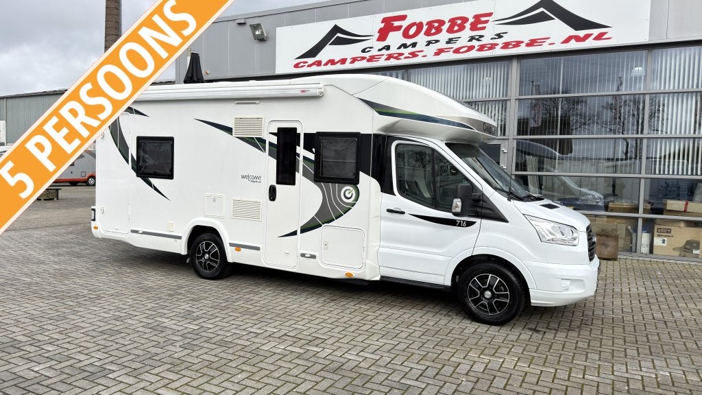 5-persoons Chausson Welcome Premium 716 Uit 2019 24dkm Euro6, Ringverwarming, Ford, Luifel, Koelkast