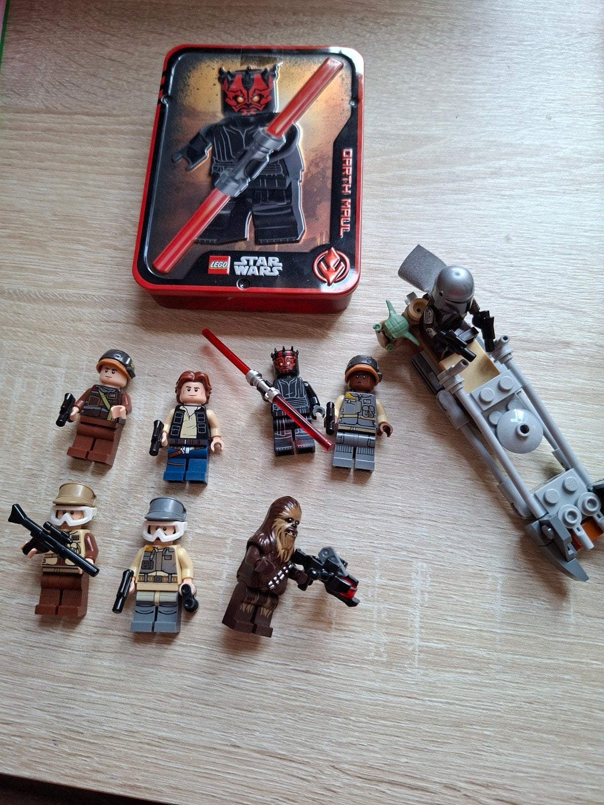 Lego Star Wars minifiguren en speeder met Darth Maul blik, Gebruikt, Star Wars, Lego, Ophalen of Verzenden