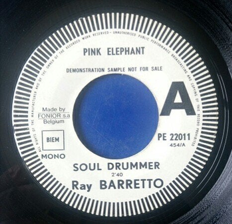 Vinyl 7'' single Ray Barretto Soul Drummer (zeldzaam promo), Cd's en Dvd's, Vinyl | Pop, Gebruikt, Promo, 7 inch, Ophalen of Verzenden
