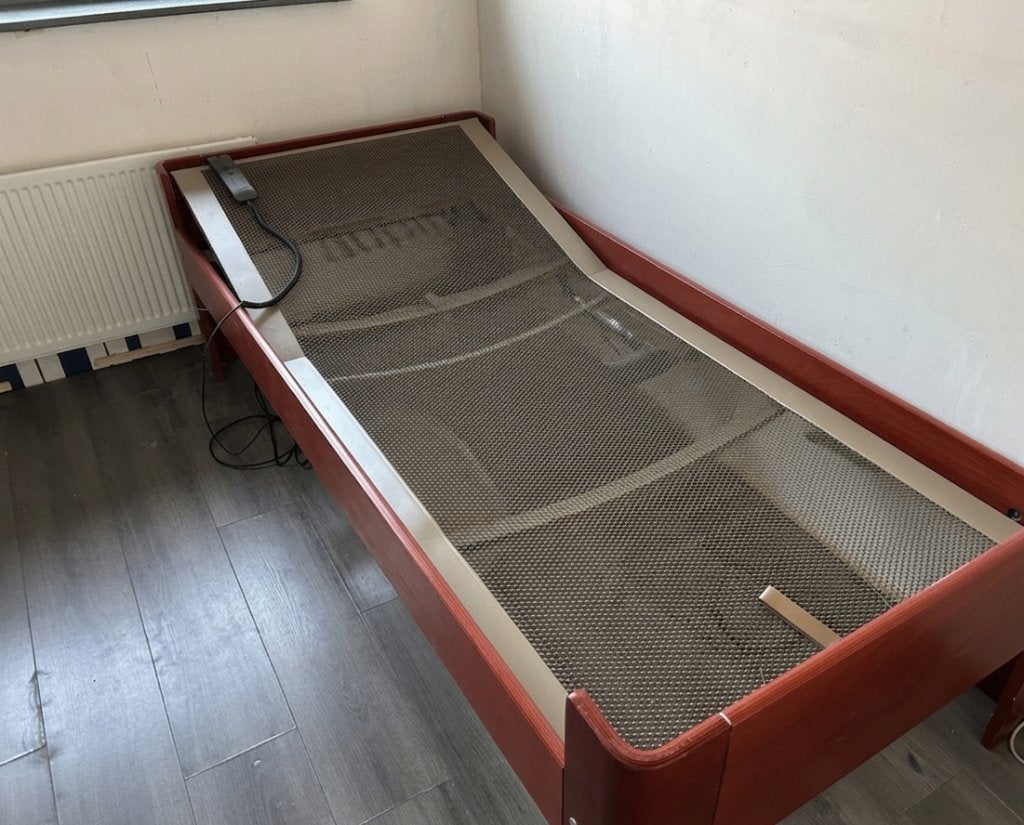 Auping Auronde 1 persoons ledikant + electrische spiraal, Huis en Inrichting, Slaapkamer | Bedden, Ophalen, 90 cm, Eenpersoons