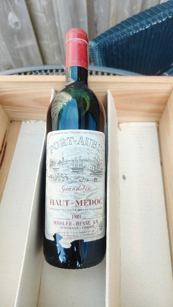 Mähler-Besse Port Aubin Haut-Médoc 1981, Frankrijk, Nieuw, Ophalen of Verzenden, Rode wijn