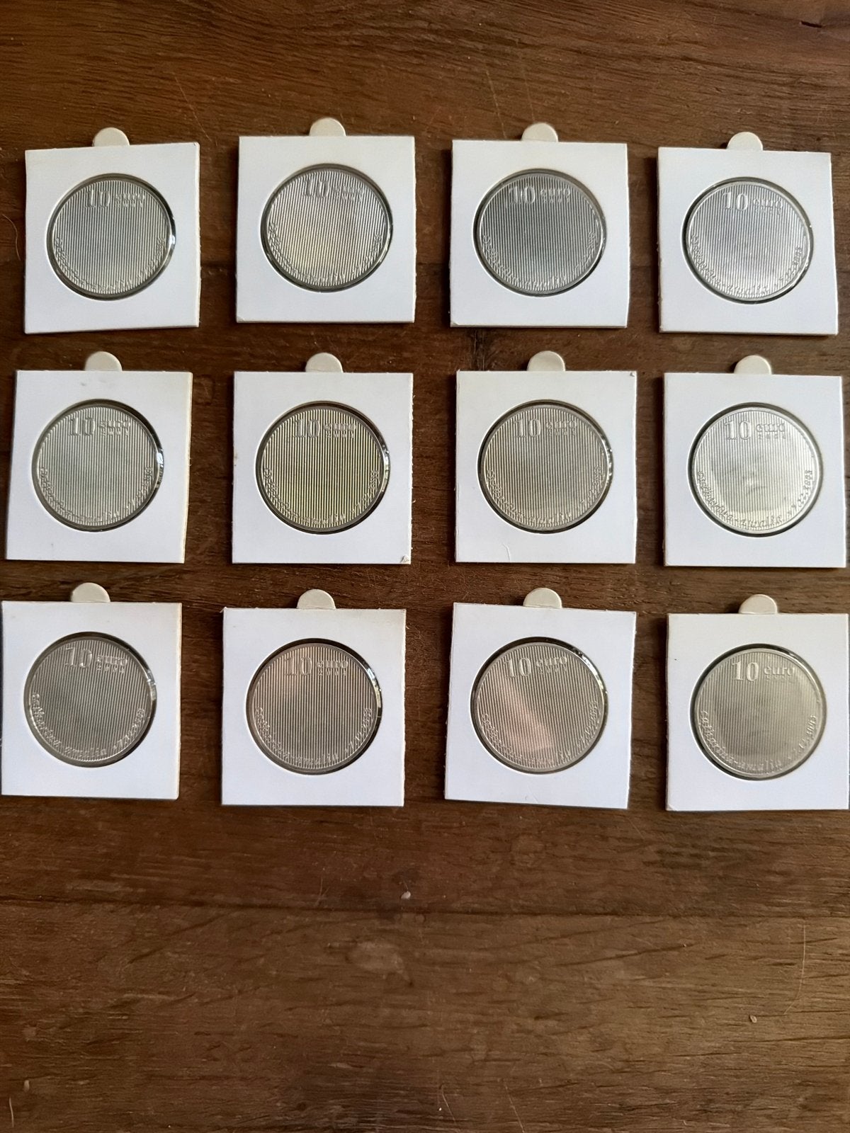 12x Zilveren 10 Euro Geboortemunt Prinses Amalia 2003, Postzegels en Munten, Munten | Nederland, Setje, Koningin Beatrix, Zilver