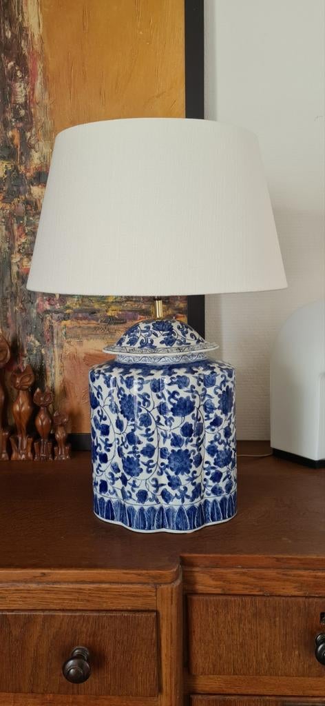 Chinese Theebuslamp handgeschilderd., Ophalen, Nieuw, Minder dan 50 cm