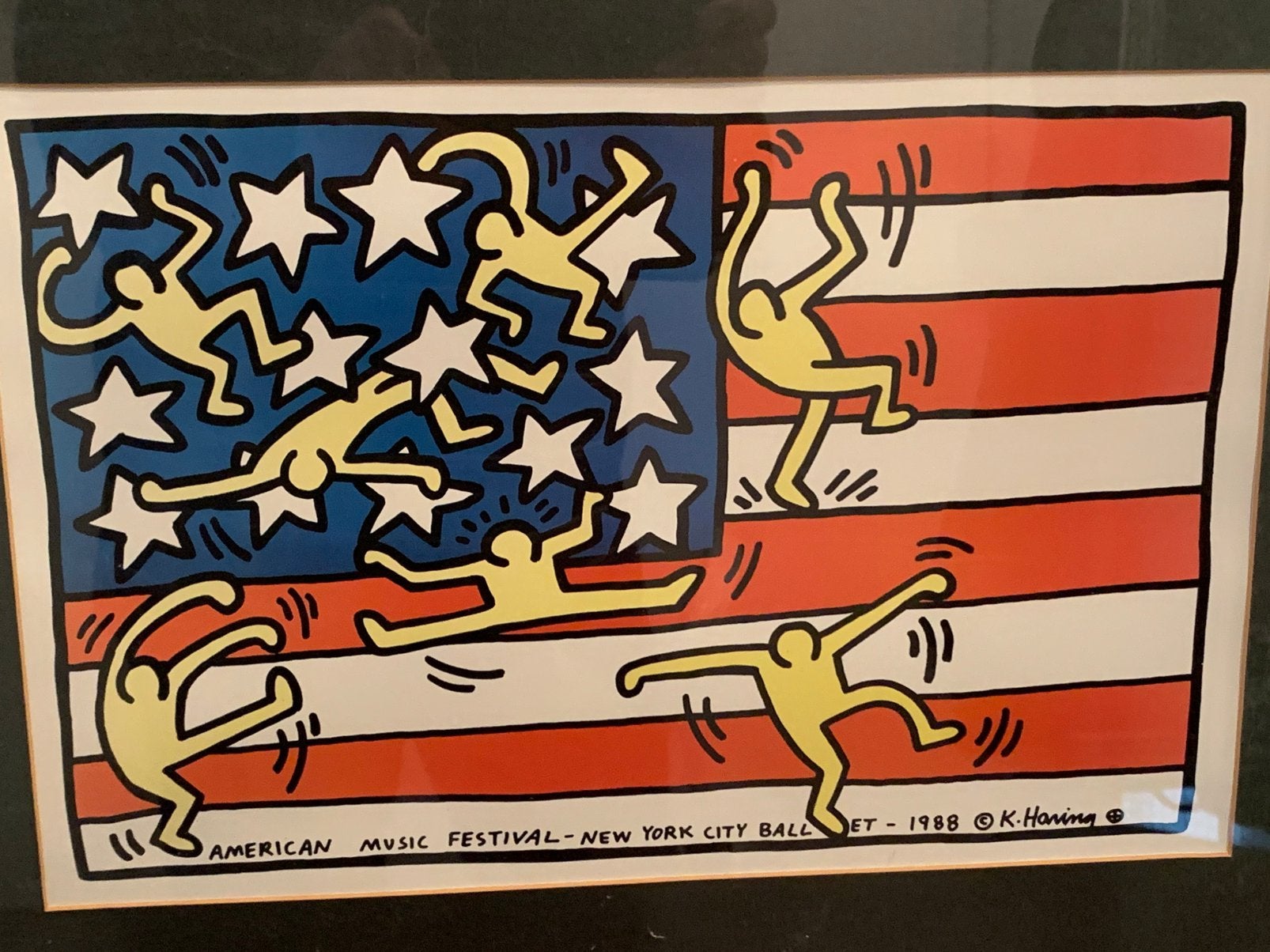 Keith Haring litho American music festifal new york City, Ophalen of Verzenden