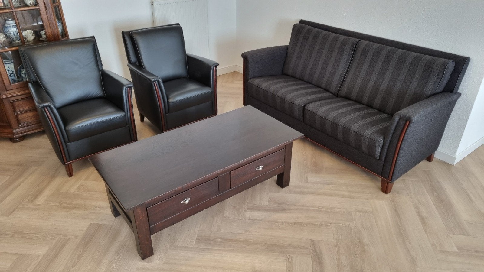 Mecam 3-zits senioren bankstel met 2 comfortabele fauteuils, Huis en Inrichting, Ophalen, Gebruikt, Driepersoons, 75 tot 100 cm