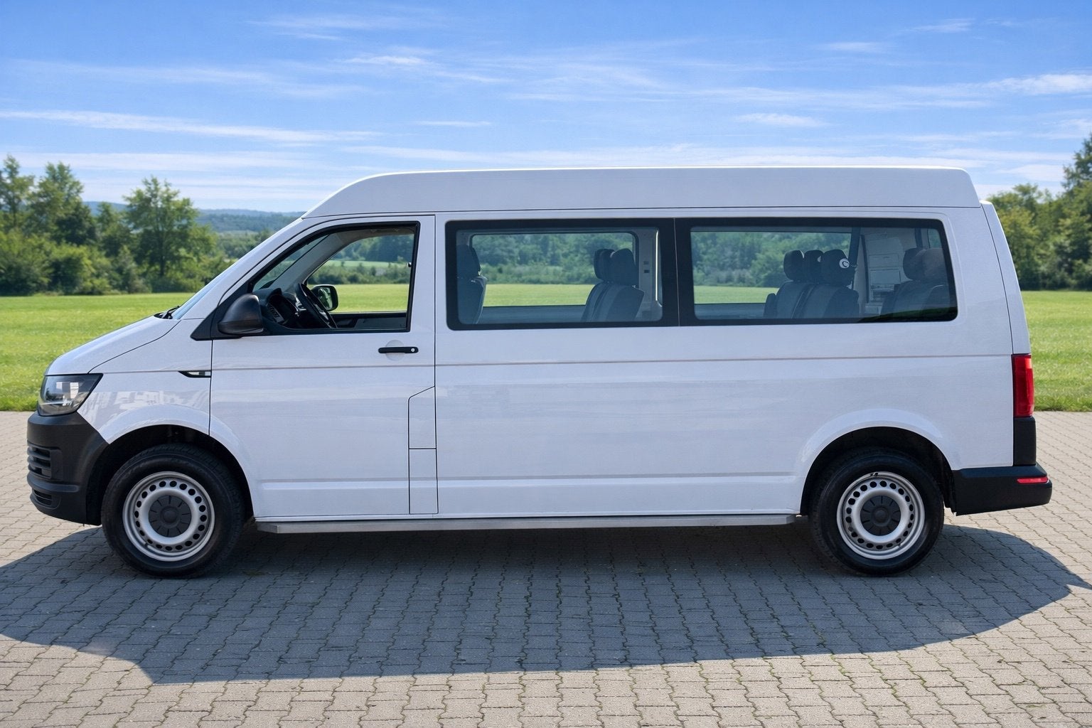 Volkswagen Transporter Kombi 2.0 TSI L2H1 9PRS, ECC AIRCO, E, Auto's, Voorwielaandrijving, Stof, Gebruikt, 2500 kg
