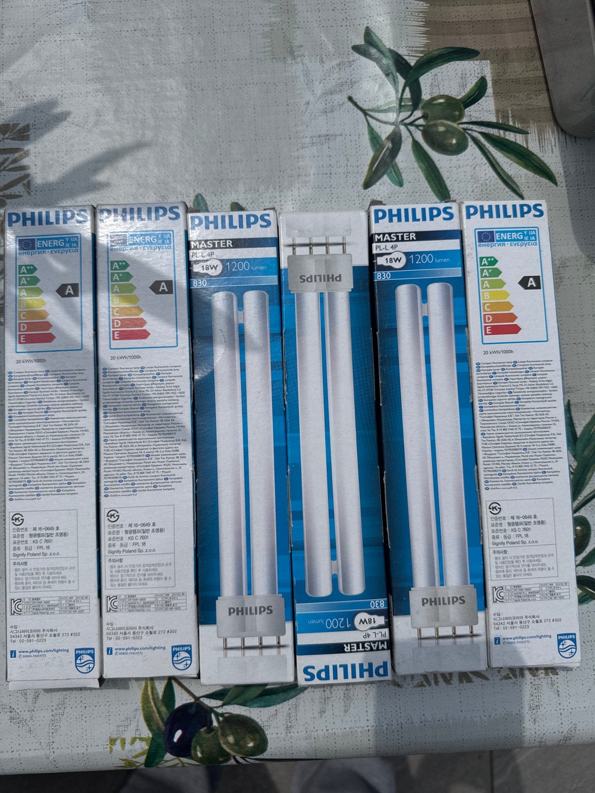Philips Master PL-L 4P 18W 1200 lumen lampen (6 stuks), Ophalen of Verzenden, Nieuw