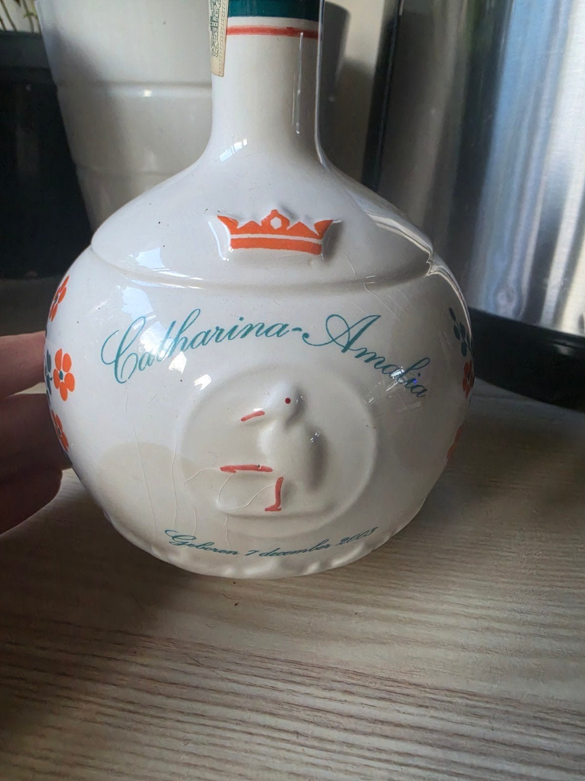 De ooievaar Catharina-Amalia Kraamanijs (verzegeld), Ophalen