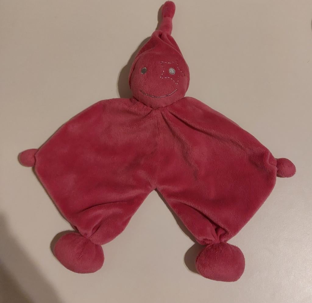 Prenatal spook fuchsia roze puntmuts met rammel, Ophalen of Verzenden, Zo goed als nieuw, Overige typen