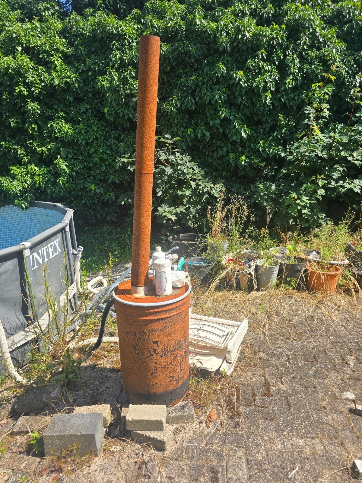 Zwembad kachel met rvs spiraal, Tuin en Terras, Ophalen