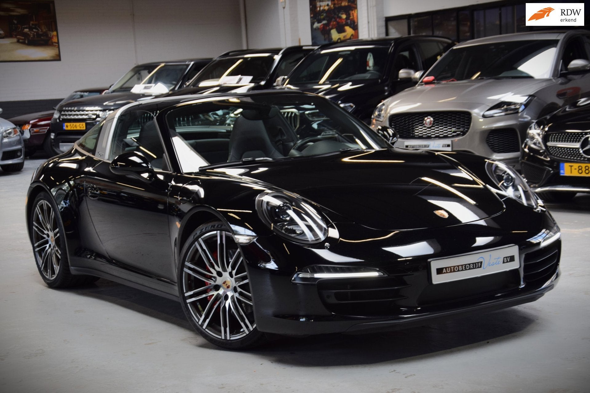 Porsche 911 3.8 Targa 4S Navi|991.1|Leder|Sport-plus|Sport-c, Automaat, Gebruikt, Zwart, Cabriolet