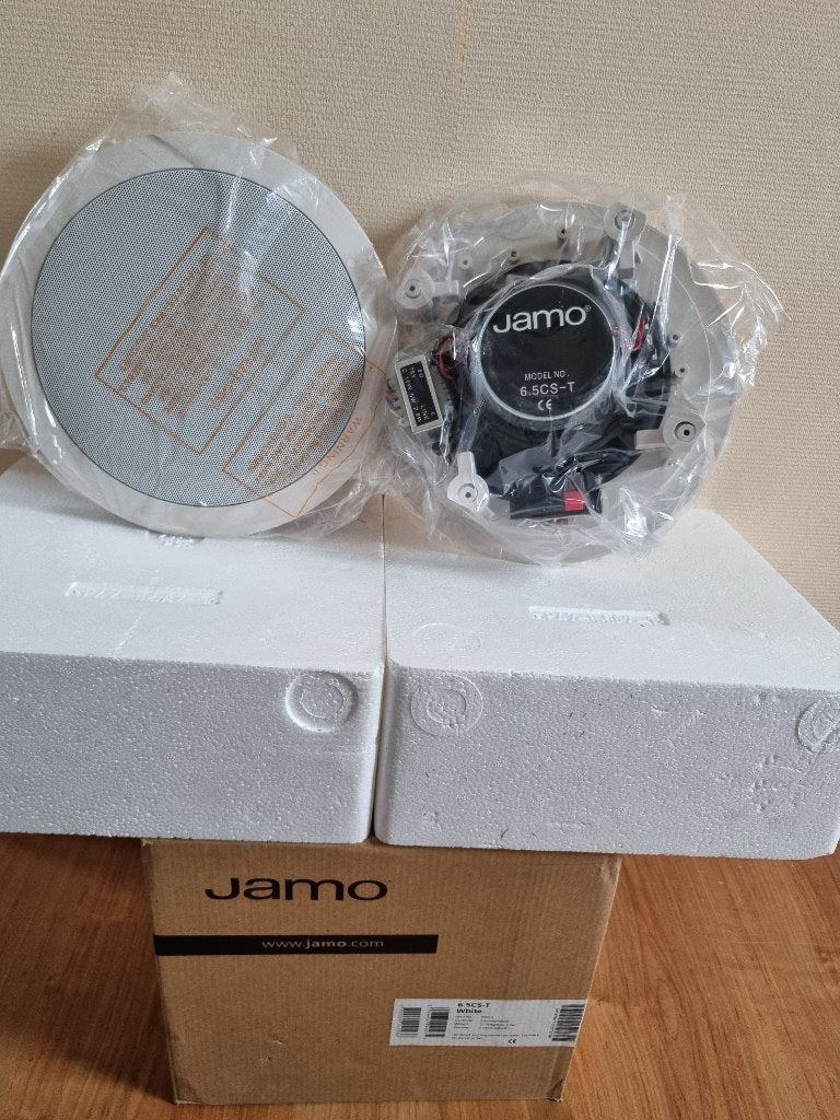 Set Nieuwe Jamo 6.5CS-T inbouwspeakers, Ophalen of Verzenden, 120 watt of meer, Front, Rear of Stereo speakers, Jamo