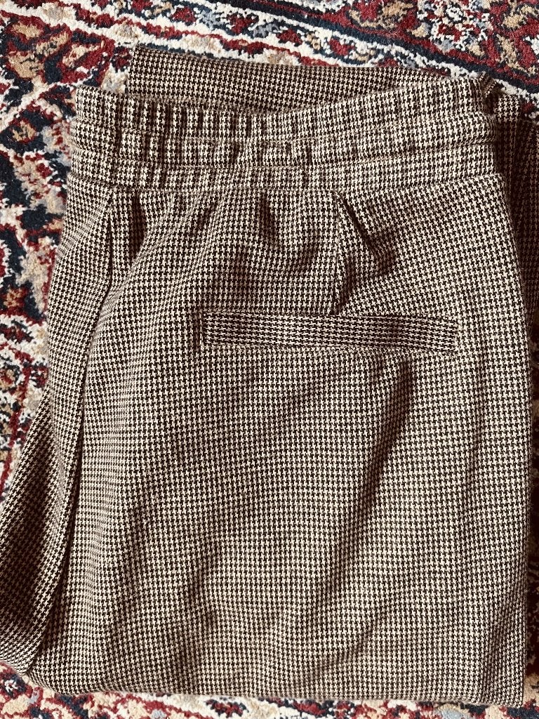 warme ruitjesjogger Hema L zgan, Maat 38/40 (M), Bruin, Verzenden, Zo goed als nieuw