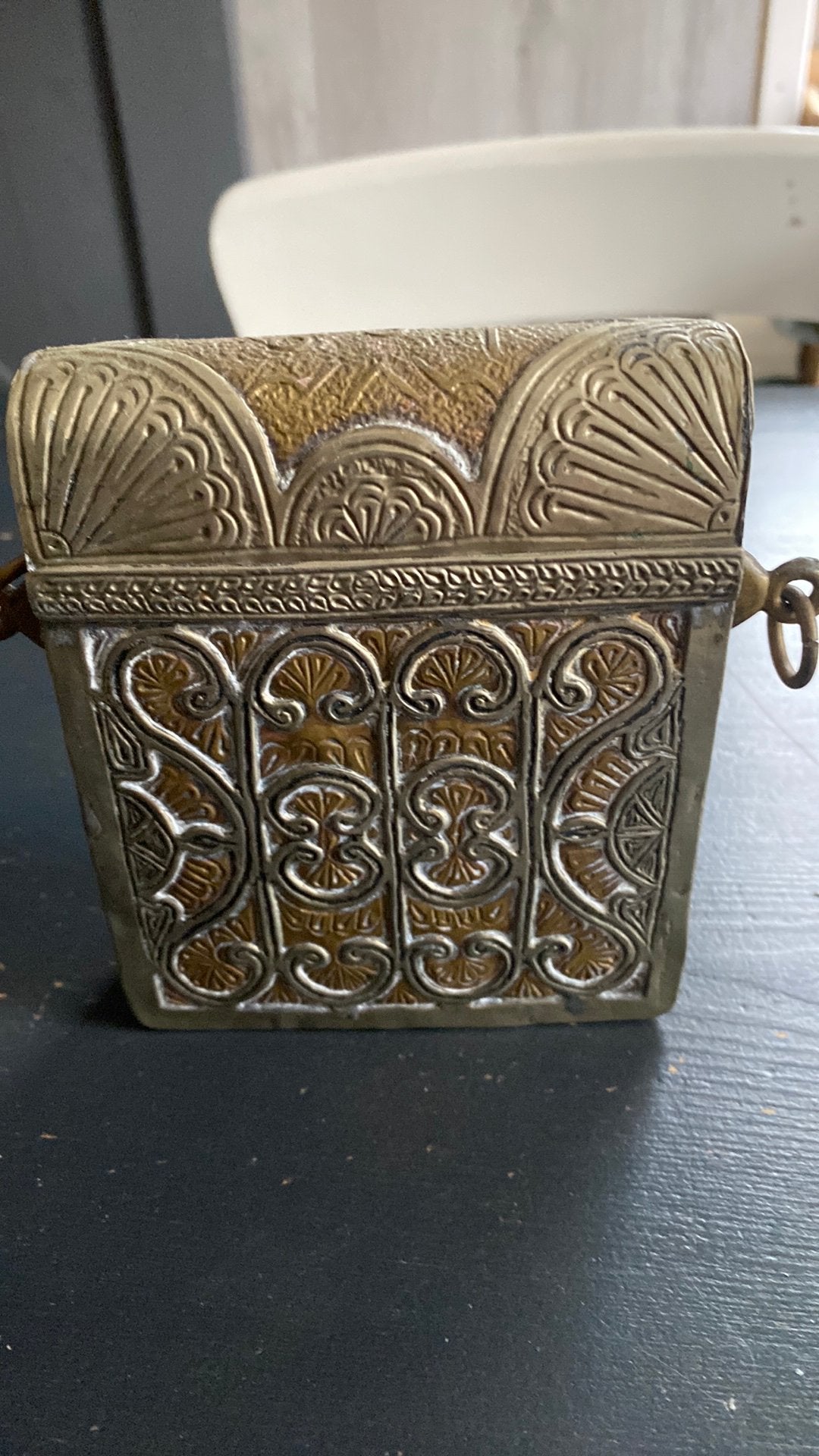 Antieke koperen- zilveren? Koranhouder, Antiek en Kunst, Antiek | Koper en Brons, Ophalen of Verzenden