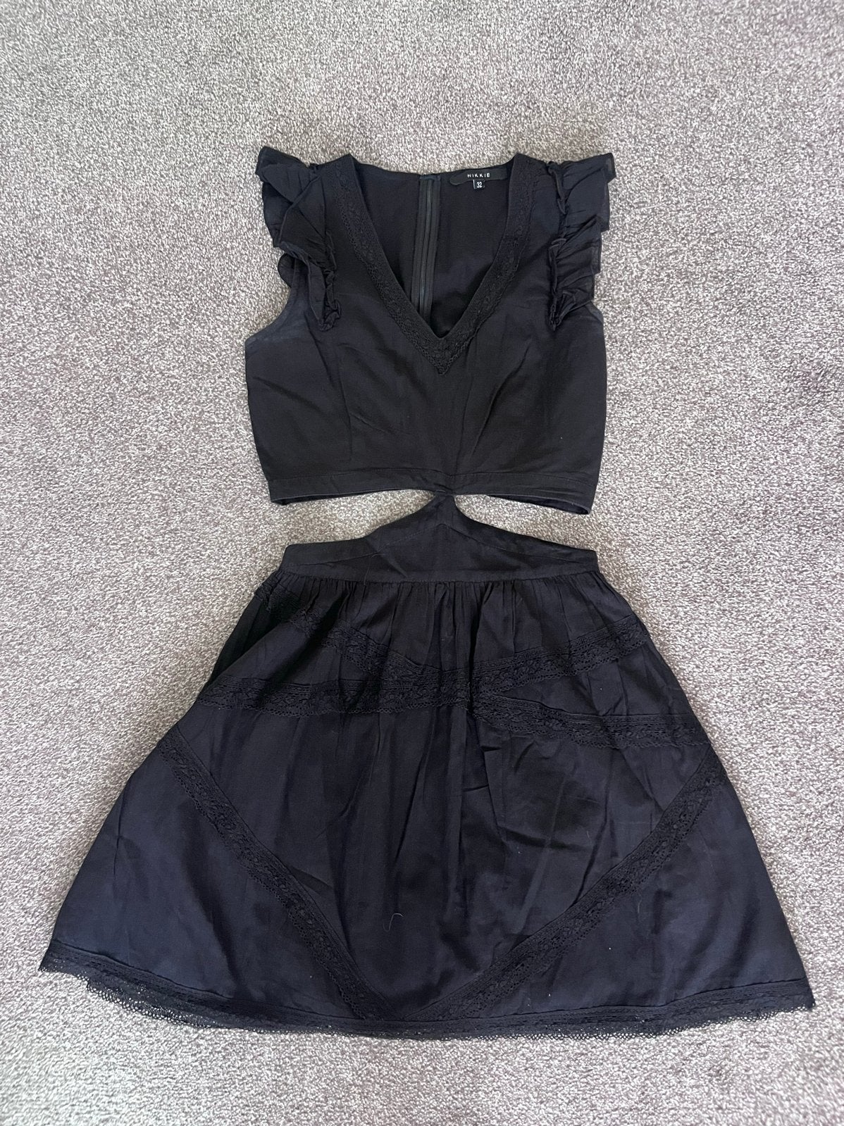 Nikkie Zwart Jurkje. Maat 32, Zwart, Ophalen of Verzenden, Zo goed als nieuw, Maat 34 (XS) of kleiner