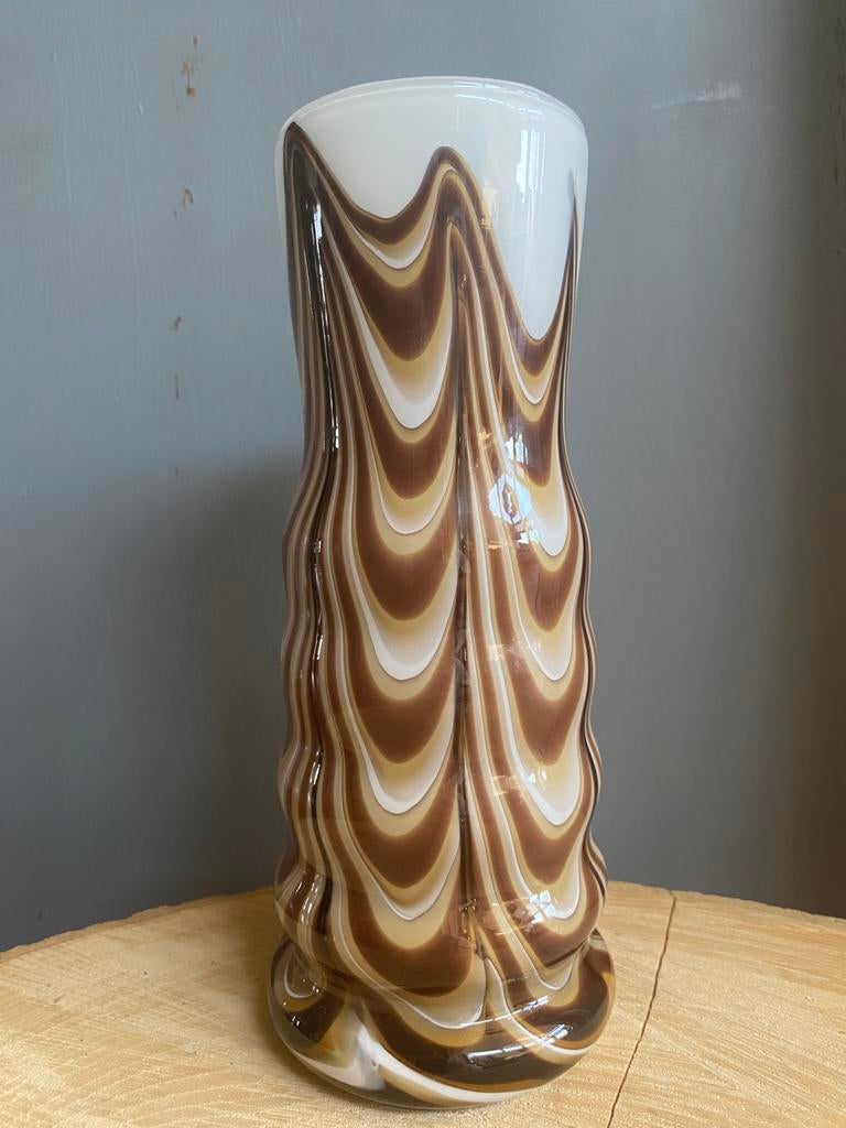 Carlo Moretti - Vintage Pop-Art Opaline Florence vaas!, Ophalen of Verzenden