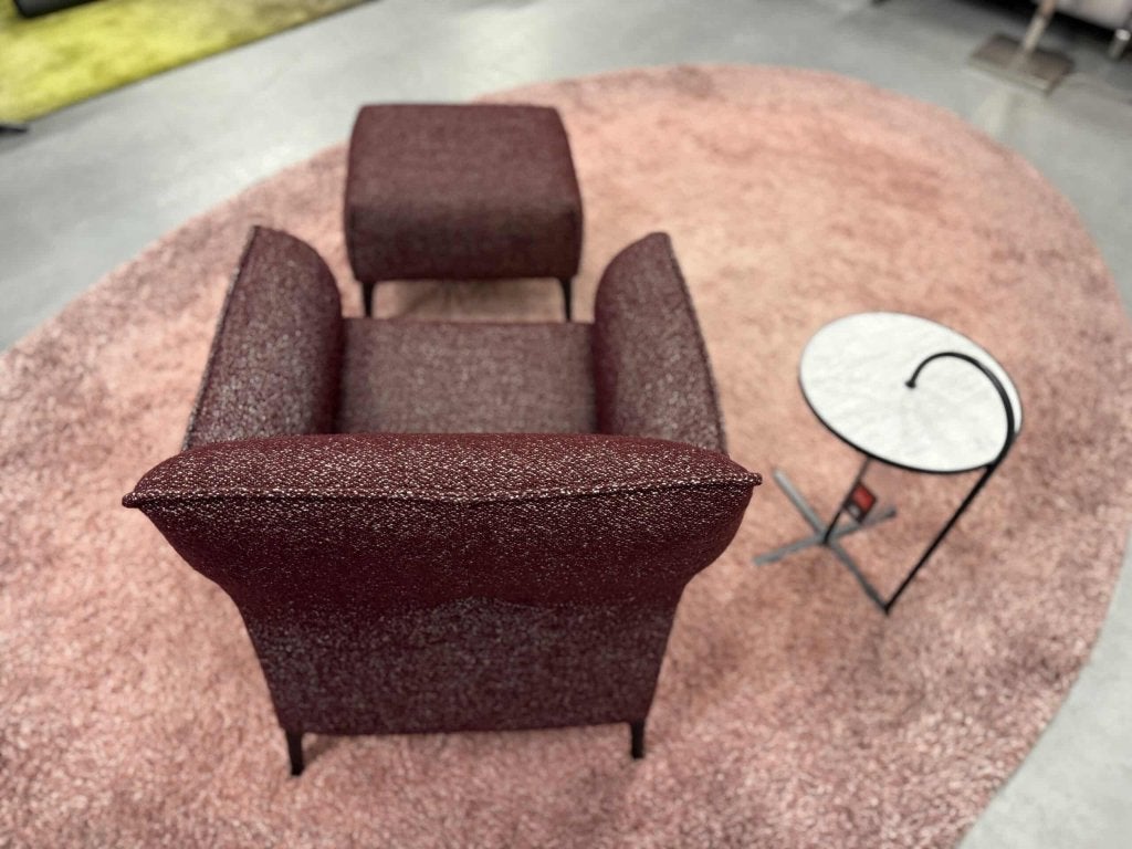Nieuw Leolux Mayuro Fauteuil met poef Design stoel stof, Leolux, Info@leolux.nl, Nieuw, 75 tot 100 cm