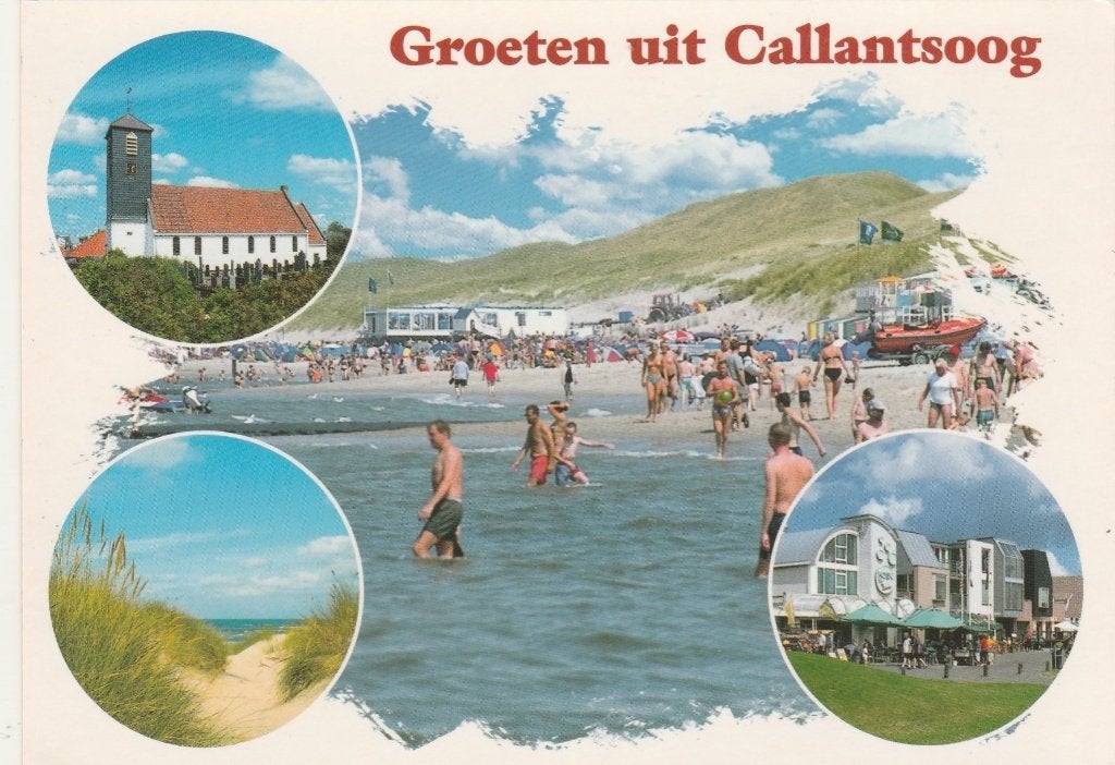 CALLANTSOOG Kerk Duin Strand Hotel Groeten, Verzamelen, Verzenden, 1980 tot heden, Gelopen, Noord-Holland