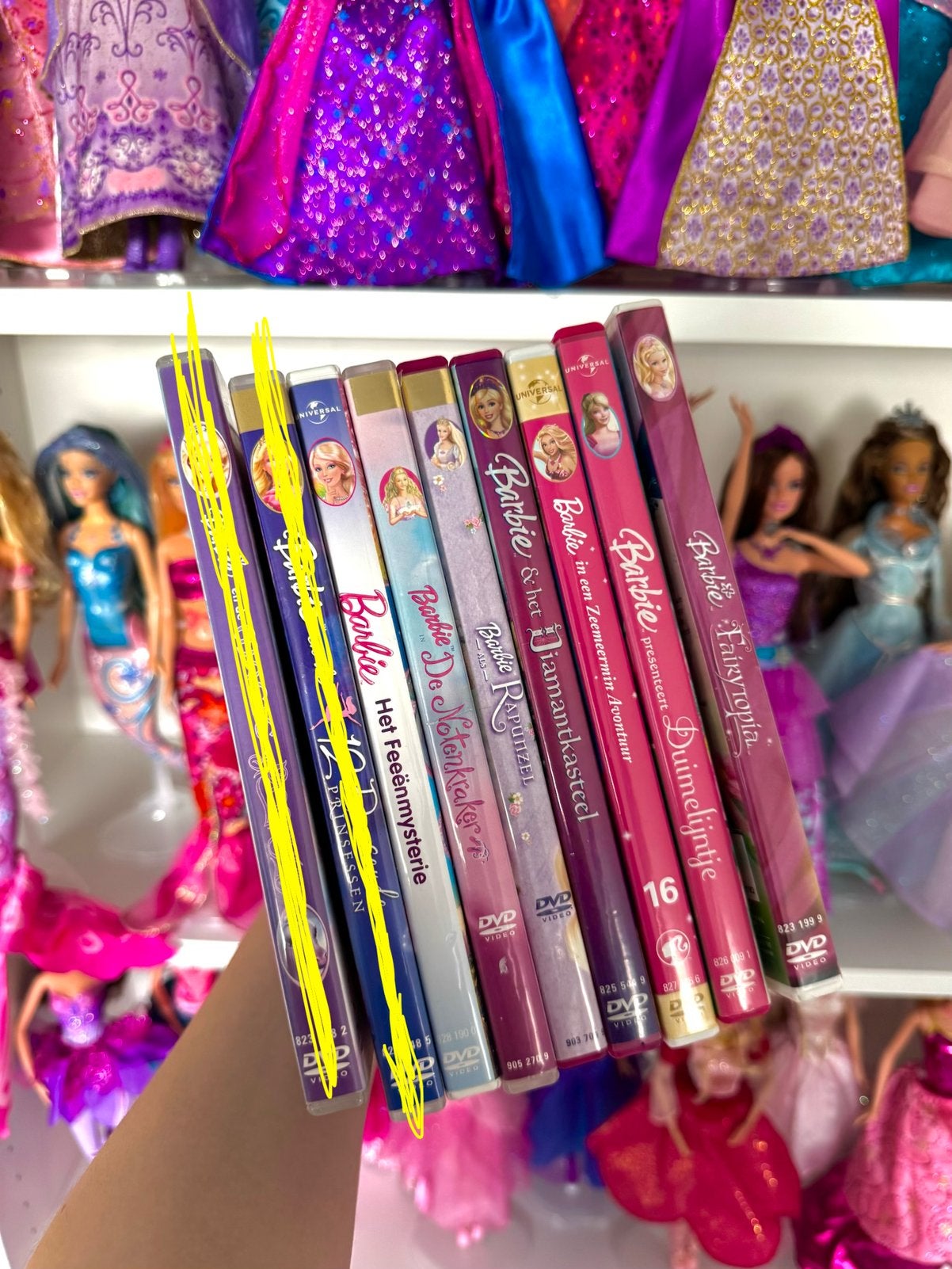 Barbie dvd's set, Gebruikt, Animatie, Alle leeftijden, Film