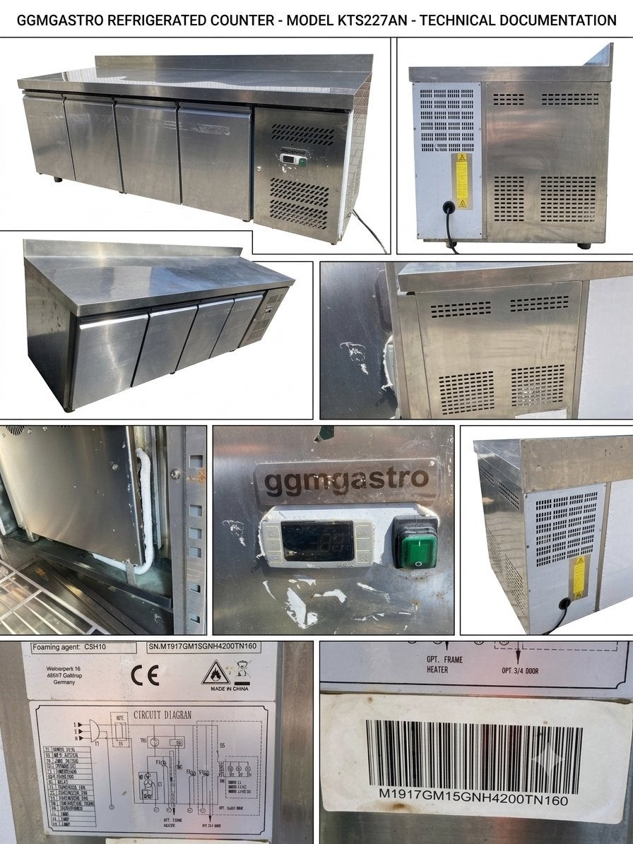 GGM Gastro 4-Deurs RVS Koelwerkbank Buitenkeuken / Werkbank, Ophalen of Verzenden