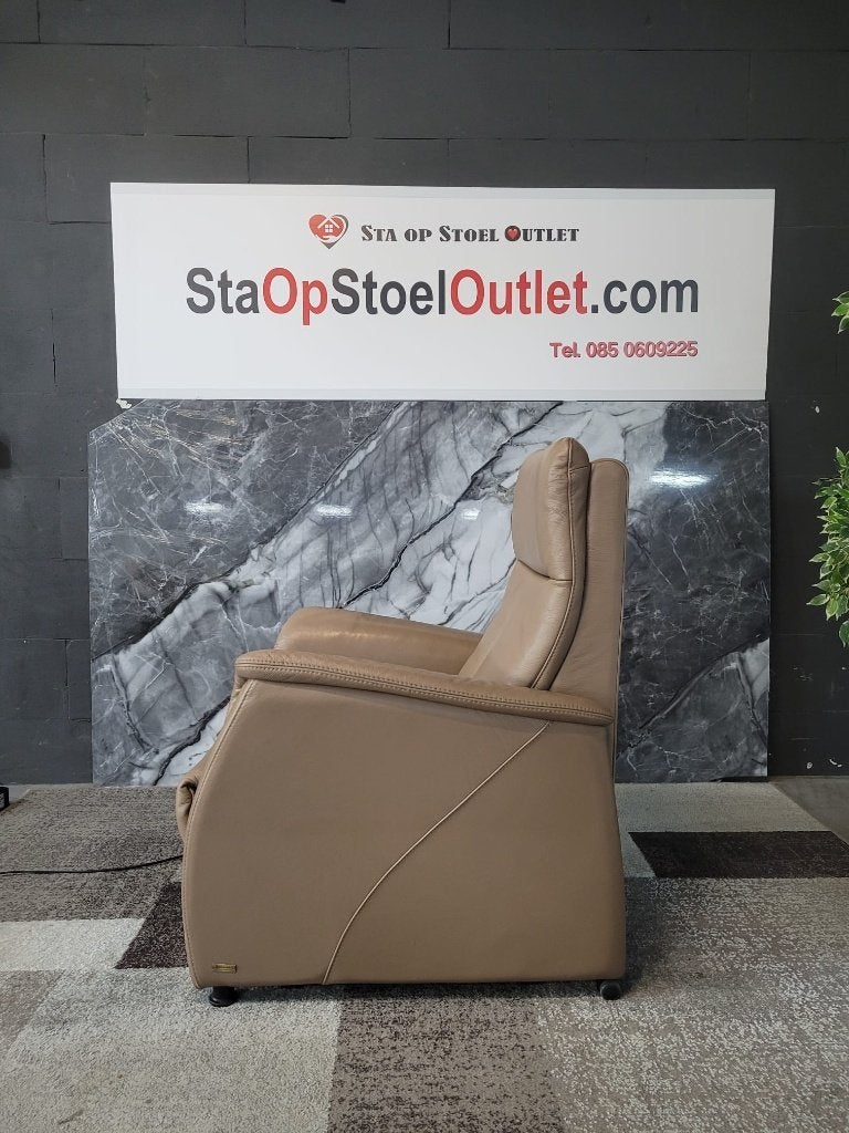 Staopstoel Prominent Vancouver Leder Taupe, Minder dan 50 cm, Gebruikt, Minder dan 75 cm, Leer