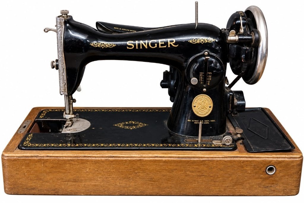 Antieke Singer 15K naaimachine uit 1937, Ophalen of Verzenden, Gebruikt