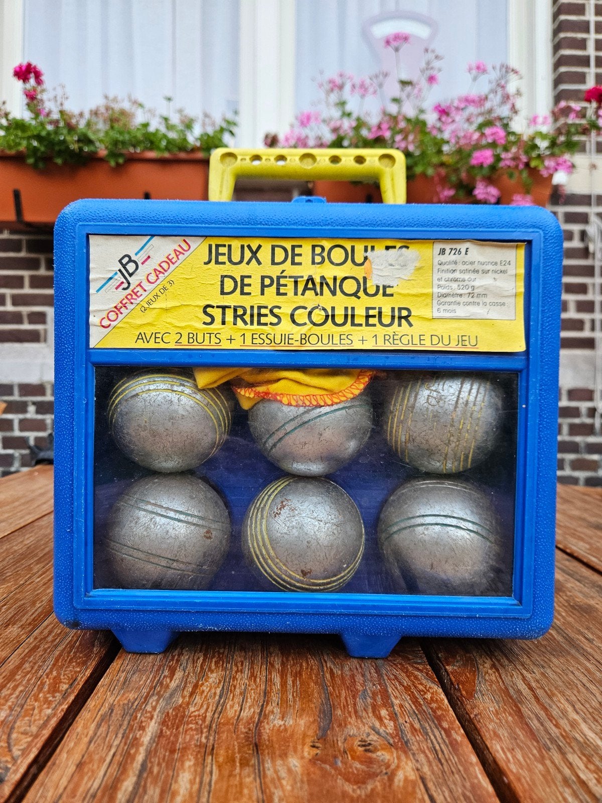 Vintage JB (Jean Blanc) Jeu de Boules / Petanque Set - 6, Ophalen, Bal