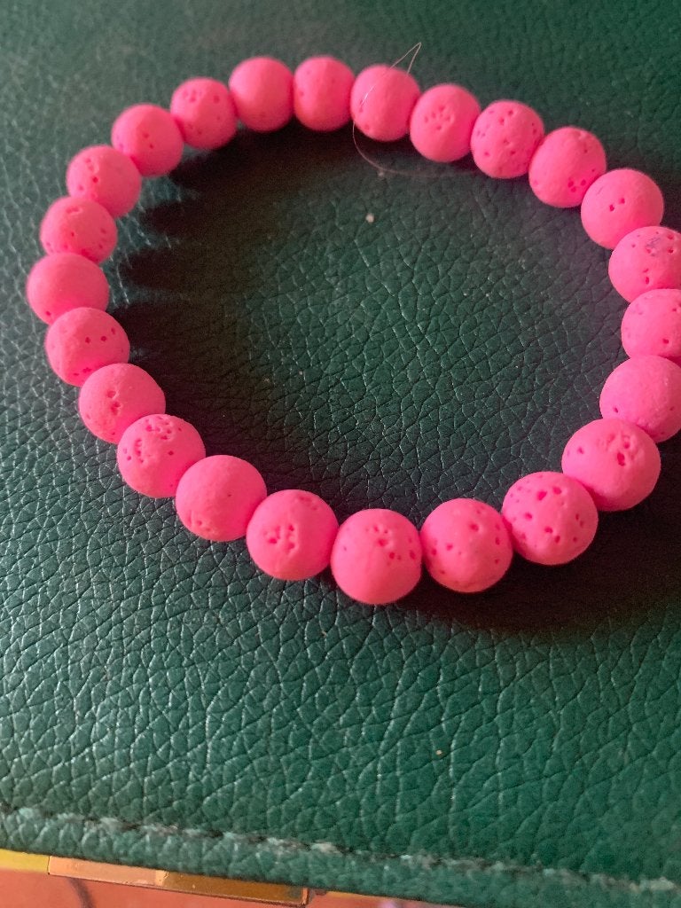 Roze kralen Armbandje, Sieraden, Tassen en Uiterlijk, Armbanden, Ophalen of Verzenden, Zo goed als nieuw, Elastiek, Roze